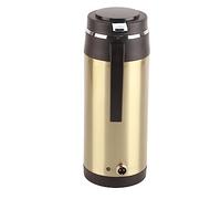 TIKATARER Hervidor Eléctrico para Coche, Viaje de Acero Inoxidable de | Acero 304, PP de Calidad Alimentaria, Aislado Al Vacío, Compatible con 12 V, Termo de Viaje, Tapa Sellada, Luz Indicadora