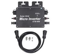 TIKATARER Inversor de Conexión a Red Solar de 600W, CA 190 a 270V MPPT Bajo Voltaje de Entrada Control WiFi Alta Eficiencia Onda Sinusoidal Pura IP65 Micro Inversor de Red Solar