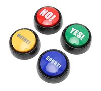 TIKATARER Juego de Botones para Hablar de Perro, 4 Piezas Botones de Comunicación para Perros Botones Grabables Botones de Grabación para el Aula Multifuncional 4 Tipos de Efectos de