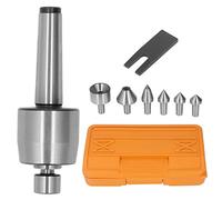 TIKATARER Juego de Centro Vivo para Torno de Madera, Vástago MT3 de 0,0006 Pulgadas, Acero de Alto Carbono, Accesorios para Torno de Madera, Contrapunto Giratorio con Caja de