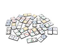 TIKATARER Juego de dominó de 28 Piezas, Juego de dominó de Plástico Brillante, de Mesa Portátil, Ideal para Familia, Viajes y Regalos