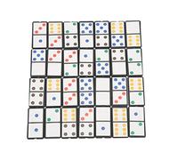 TIKATARER Juego de dominó Doble de Seis Piezas, dominó de Plástico de 28 Piezas, de Superficie Brillante y Borde Redondo con Diseño Portátil, Ideal para Niños, Viajes de Campamento Familiares