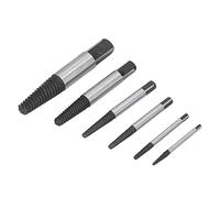 TIKATARER Juego de Extractores de Tornillo, 6pcs Extractor de Acero Removedor de Tornillo Roto con Caja de Taladro de Perno Dañado de la Caja de Almacenamiento para la Eliminación de