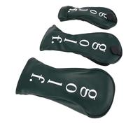 TIKATARER Juego de Fundas para Cabezas de Golf de PU a Prueba de Agua, Cubiertas para Cabezas de Palos de Estilo Deportivo a Prueba de Abrasión con Forro de Felpa, Ideales para Entrenar (Green)