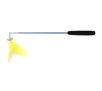 TIKATARER Juguete de Varita para Gatos, Varita Telescópica con Plumas para Gatos, Juguete Interactivo con Plumas para Gatos con Campanas Que Suenan, Varita de Plumas para Gatos, Gatos de