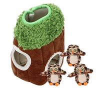 TIKATARER Juguetes para Perros para Masticadores Agresivos, Escondite de Juguete Chillido de Perros y Busca el Joyero para Orificio del árbol de Que Busca y Oculta con de Búho para Grandes para