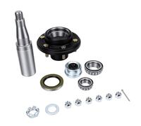 TIKATARER Kit de Buje Tensor para Remolque, 6 Lengüetas 6 en 5,5 | Revestimiento Negro, Chapado en Zinc, Uso para Remolque de Embarcaciones y Vehículos Recreativos, Ajuste de Rueda de