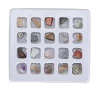 TIKATARER Kit de Colección de Rocas, 20 Piezas de Rocas con Tabla de Identificación para Niños Adultos, Kit de Ciencias Educativas para el Aprendizaje de Geología (Conjunto de Rock Original 2)