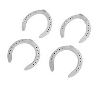 TIKATARER Kit de Herradura de Aleación de Aluminio de 4 Piezas, Equipo de Equitación Resistente y Duradero, Herraduras Antideslizantes para Carreras de Pezuñas Delanteras y Traseras (6 ID: 16,5