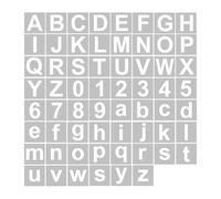 TIKATARER Kit de Plantillas de Letras y Números, Juego de Plantillas de Alfabeto Lavables Reutilizables para Proyectos de Manualidades, Decoración del Hogar, Pintura de Pared, Tela de Madera, (62