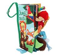 TIKATARER Libros de Tela Suave Arrugada, Libro de Exploración Sensorial para Bebés con Sonidos Divertidos de Animales para Juguetes Educativos para Niños Pequeños (Bosque)