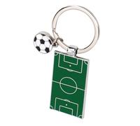 TIKATARER Llavero de Fútbol, Llavero de Pelota Deportiva Coleccionable de Acero Inoxidable, con Diseño de Campo de Fútbol con Tema de, ideal para Fanáticos de las Mochilas y Regalos para Hombres
