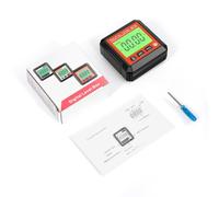 TIKATARER Medidor de ángulo Digital, Inclinómetro Transportador Electrónico, Caja Biselada de Base Magnética con Pantalla LCD y Función de Retención de Datos, Ideal para Mediciones de Ingeniería de