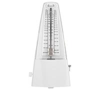 TIKATARER Metrónomo de Ritmo Preciso, Péndulo Electrónico de Cuerda con Cubierta Protectora Timón Niquelado Piano Batería Modo Rítmico Regulación de Velocidad Rápida para Músicos (WHITE)
