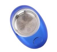 TIKATARER Mini Rasuradora Eléctrica Portátil, Recortadora de Barba Recargable USB Tamaño de Bolsillo de Bolsillo de Acero Inoxidable de Acero Inoxidable (Azul galvanizado)