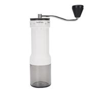 TIKATARER Molinillo de café Manual con 40 Ajustes Ajustables, Manivela Portátil Molino de Granos de café para Prensa Francesa, Camping y Viajes, Reba de Cerámica para Moler Consistente y (WHITE)