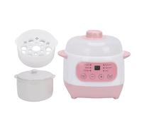 TIKATARER Olla Eléctrica con Cesta de para Estufa, Sopa de Arroz, 200W, 1 Litro, Cerámica, Protección contra Quemaduras en Seco, Mini Olla Multifunción para Sopa para Gachas (Enchufe europeo 220V)