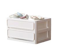 TIKATARER Organizador de Escritorio, Organizador de Cajón de Almacenamiento de Escritorio de Plástico Apilador de Plástico Contador de Maquillaje de Maquillaje para Cosméticos para el Hogar (White)