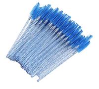 TIKATARER Paquete de 50 Cepillos Desechables para Pestañas, Varitas de Rímel Multicolor para Profesionales, Herramientas de Cuidado de Cejas de Tamaño de Viaje |Aplicador de Nailon con Diseño en
