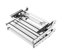 TIKATARER Pasos para Vehículos Recreativos, Escalones para Vehículos Recreativos Retráctiles Manuales de 2 Etapas, Escalera Ancha Antideslizante con Aleación de Aluminio Plegable, Ideal para de