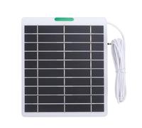 TIKATARER Pequeño Panel Solar para Cámara de Seguridad, Cargador de Células Solares de 5 W 5 V, Cargador Compatible con Anillo con Interfaz DC5521, Ideal para Alimentación de Cámara (WHITE)