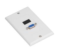 TIKATARER Placa de Pared de Interfaz Multimedia HD para Cine en Casa y HDTV | Paso 4K UHD, canal de retorno de audio, Ethernet, color de 48 bits, placa frontal VGA para montaje en TV