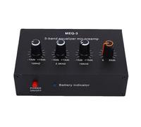 TIKATARER Preamplificador de Micrófono con Ecualizador de 3 Bandas y Ganancia de 20 DB, Preamplificador de Salida de 3,5 Mm y 6,35 Mm para Grabación de Estudio con Micrófono de Condensador Dinámico,