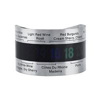 TIKATARER Pulsera con Termómetro LCD para Vino de Acero Inoxidable con Pantalla Digital Lectura de Temperatura para Vino Blanco Tinto Botellas de Cerveza Leche Bebidas Nevera Uso en la Cocina 2,36