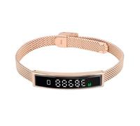 TIKATARER Pulsera Inteligente Rastreador de Ejercicios, Pulsera de Rastreador de Salud Bluetooth 5.3 con Aplicación, Inteligente Hermética para Correr Montar Control Remoto de (Gold)