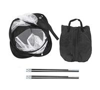 TIKATARER Red de Práctica de Red de Entrenamiento de Emergente Portátil Anillo de Acero de Poliéster 82 X 72 X 56 Cm Diseño Plegable para Principiantes en la Práctica de Objetivos de (Blanco Negro)