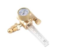 TIKATARER Regulador de Caudalímetro de Argón 0-25 Lpm 4000 Psi Manómetro | Reductor de Presión de Gas, Latón PC y H59, Soldadura Mig Tig, Tubo de 0-60 CFH, Conexión de Entrada G5/8-14, Salida M12x1.