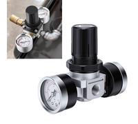 TIKATARER Regulador de Presión de Aire con Manómetro, 0-150 PSI Ajustable 1/4 NPT Salida de Entrada 1/8 NPT Puerto de Calibre para Compresor de Aire Herramientas Neumáticas Pistolas de