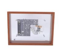 TIKATARER Reproductor de CD con Marco de Fotos de Música Retro, Reproductor de CD Bluetooth de Acrílico Transparente con Sonido HiFi y Batería Extraíble, Compatible con DA R MP3 WMA, Ideal para