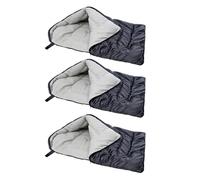 TIKATARER Saco de Dormir para Perros de 3 Piezas, Cama Portátil para Mascotas Cálida y Gruesa de 45.2x29x3.94 Pulgadas con Bolsa de Almacenamiento Cama Plegable para Cachorros de Viaje (Grey)