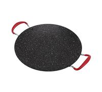 TIKATARER Sartén para Parrilla de Barbacoa Coreana, Placa Redonda Antiadherente para Parrilla con Antiescaldado, Ideal para Estufa de Cerámica a Gas, Camping, Cocina Al Aire Libre (30 centimetros)