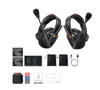 TIKATARER Seekcom Auriculares de Intercomunicación Inalámbricos, Dispositivo de Comunicación Dúplex Completo de 2 Vías, Auriculares con Cancelación de Ruido AI ENC con Audio Claro, Ideales para la