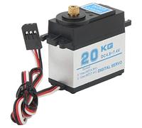 TIKATARER Servo RC de 20 Kg, Carcasa de Aluminio con Engranaje de Metal Digital, Brazo Servo de Alta Torsión con Engranaje de Aluminio de Cobre, Ideal para Camiones sobre Orugas RC 1/10 y 1/8