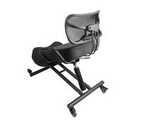 TIKATARER Silla Ergonómica para Arrodillarse, Corrector de Postura Ajustable en con Respaldo de Malla y Cojín de Cuero, para Oficina en Casa para Aliviar la Presión