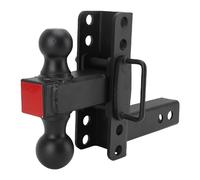 TIKATARER Soporte de Bola de Enganche de Remolque Ajustable, Elevación de Caída de 6 Pulgadas, Alta Capacidad de Remolque, Hierro de Bloqueo Doble Pasador para Receptor de Enganche