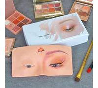 TIKATARER Tablero de Práctica de Maquillaje de Ojos y Cara de Silicona, Herramienta de Entrenamiento Reutilizable para Maquilladores Profesionales, Estudiantes Principiantes, Herramienta Similar a