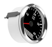 TIKATARER Tacómetro para Barco de 85 Mm, Medidor de Motor Paso a Paso Digital LCD de 4000 RPM con Retroiluminación Roja IP67, Ideal para Motor de Gasolina de Barco, Camión (Cubierta plateada con