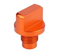 TIKATARER Tapa de Aceite para Motocicleta, Diseño Liviano de Aleación de Aluminio Mecanizado CNC, con Acabado Naranja Anodizado, para RC 125200390 Todo el Año