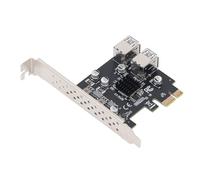TIKATARER Tarjeta de Expansión USB C, PCI E 1x a 4 USB 3.0 Adaptador de Tragamonedas Accesorios de Casos PC USB3.2 Gen1 Tarjeta de Extender
