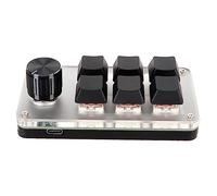 TIKATARER Teclado Macro con Interruptores Rojos, Mini Teclado USB con Perillas Ergonómicas Personalizadas e Interruptores Mecánicos Rojos, Plug and Play para PC de Escritorio OS X (6 Teclas con 1