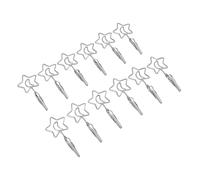 TIKATARER TIKATARER 12 Piezas de 2,8 Pulgadas de Doble Cabeza, Soporte de Tarjeta de Metal, Abrazadera de Alambre para Fotos, Abrazadera de Acero de Aleación Robusta para Colgar Fotos, Ideal para