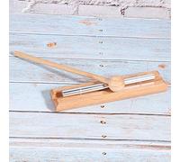 TIKATARER Timbre, Instrumento de Percusión de Aluminio y Madera de Haya, Instrumento de Mazo de Madera con Diseño de Terapia de Sonido, Ideal para Ejercicios de Yoga, Meditación y Atención Plena