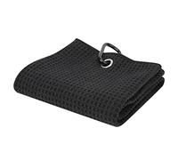 TIKATARER Toalla, Toalla de Diseño de Waffle Bolsa de Toalla Toalla Toallita Deportiva Absorción de Sudor Limpieza Gancho de Correa de Algodón Puro (Black)