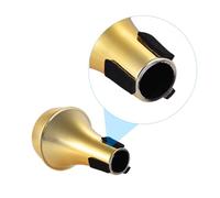 TIKATARER Trompeta Mudo, Trompeta Recta Muda Recta Silenciadora Muda Sonido Mute Mute Mini (GOLD)