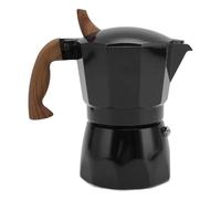 TIKATARER Válvula Doble Pot de Moca 80 Ml, Cafetera de Estufa para Acampar y Viajar Al Aire Libre, Extracción Eficiente de Aleación de Aluminio, Cervecero de café Italiano Compacto y (BLACK)
