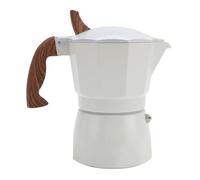 TIKATARER Válvula Doble Pot de Moca 80 Ml, de Estufa para Acampar y Viajar Al Aire Libre, Extracción Eficiente de Aleación de Aluminio, Cervecero de café Italiano Compacto y (WHITE)
